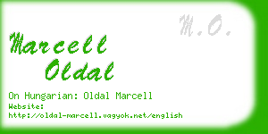 marcell oldal business card